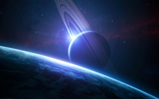 Planet ring sky star bright - a planet free wallpaper