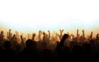 Concert crowd fire silhouette autumn - david boyd free wallpaper