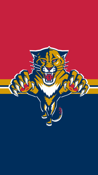 Tiger red blue yellow stripes - logo free wallpaper for mobile
