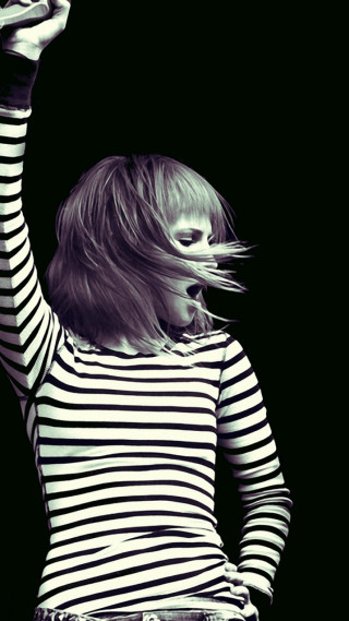 Woman striped shirt cellphone black - andrew boog faithfull free wallpaper