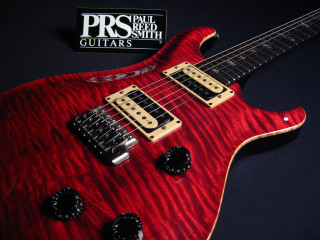 Red guitar black pickup neck - a red guitar free wallpaper