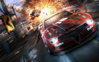 Car fireball video game burning - a video game free wallpaper