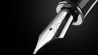 Black pen greyscale 3d render - a pen free wallpaper