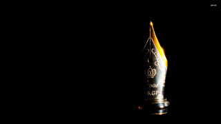 Black gold trophy ribbon background - a gold ribbon free wallpaper