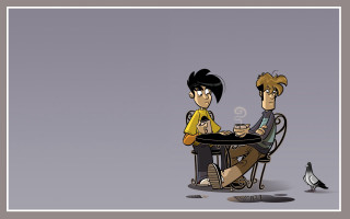 Couple birds table cliff childs - the ground next free wallpaper for desktop