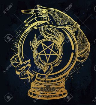 Golden pentagramil on it pentagramil - the top of it free wallpaper for tablet