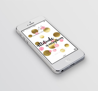 Phone gold dot pattern pink - aestheticism free wallpaper for tablet