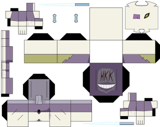 Paper model bed door window - suprematism free wallpaper