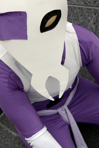 Purple white costume mask person - a white mask free wallpaper for mobile