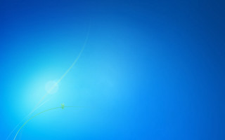 Blue sky green kite flying - minimal free wallpaper