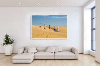 Living room couch painting beach - temporary free wallpaper