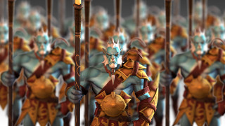 Animated characters swords line group - their hand and a sword free wallpaper
