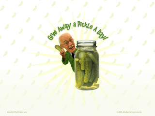 Man holding pickle in jar - dick bickenbach free wallpaper for desktop