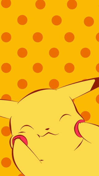 Pikachu sleeping polka dot background - dom qwek free wallpaper for mobile