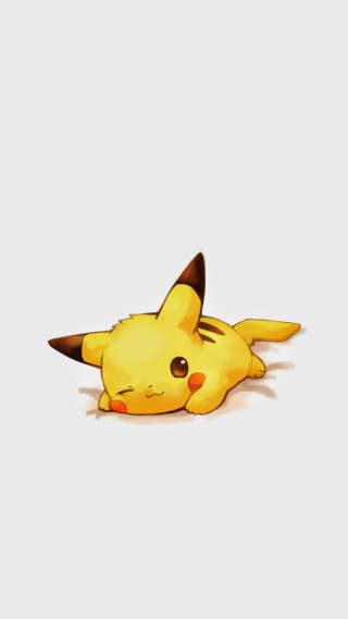 Cartoon pikachu laying ground eyes - its eye free wallpaper