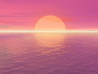 Sunset water boat pink sky 2 - a sun setting free wallpaper