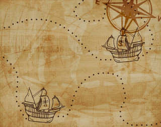 Ship compass drawing paper dots - dot free wallpaper