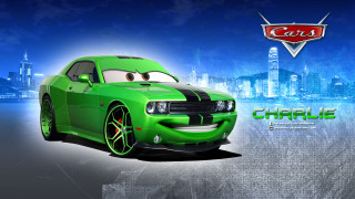 Green car city background cars3 - a green car free wallpaper
