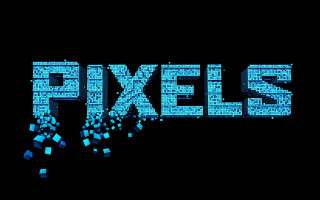 Pixel text effect black background - 2 d game art free wallpaper for desktop
