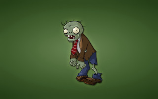 Cartoon zombie tie backpack green - 2 d game art free wallpaper