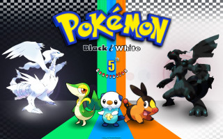 Pokemon group rainbow background black 2 - a group of pokemon characters free wallpaper