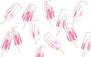 Popsicles on stick white surface - summer free wallpaper