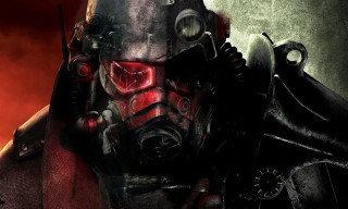 Man gas mask gun red 4 - a man in a gas mask free wallpaper