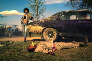 Man car field dead man - a field next free wallpaper for desktop