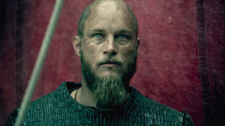 Bearded man sword red walls - a red curtain behind free wallpaper