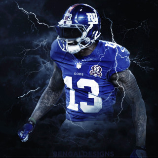 Football player lightning black background - digital art free wallpaper for tablet
