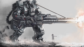 Robot gun man background gun - mecha free wallpaper for desktop