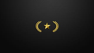 Gold star laurel logo black - neoclassicism free wallpaper