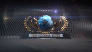 Global bitee logo black background - a gold emblem free wallpaper