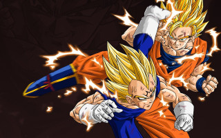Dragon ball fight dark background - their arm free wallpaper