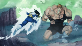 Man cat fight rocky green - a green sky in the background free wallpaper