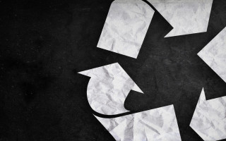 Recycle symbol black white paper - paper texture free wallpaper for desktop