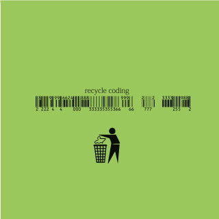 Man pushing shopping cart barcode - free minimalism wallpaper for tablet