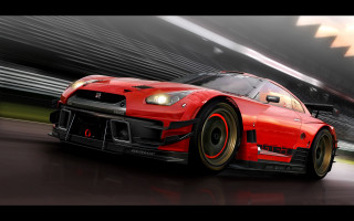Red sports car race track 19 - motion free wallpaper