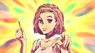 Woman cigarette tie head drawing - a drawing of a woman holding free wallpaper