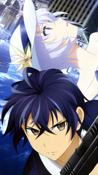 Man gun cityscape skyscrapers woman - a cityscape free wallpaper