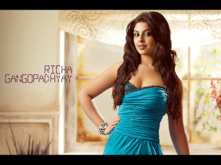 Woman blue dress posing hands 7 - her hip free wallpaper for desktop