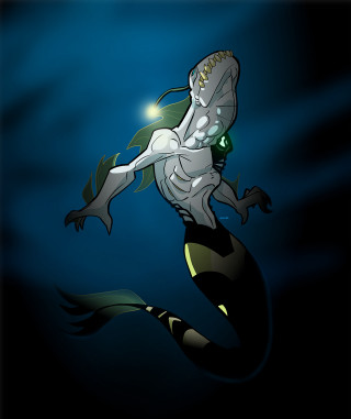 Mermaid glowing head tail cartoon - the ocean free wallpaper for mobile
