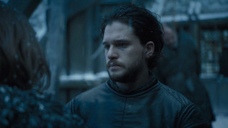 Man black leather jacket snowy - christopher wood free wallpaper