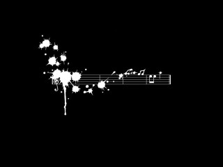 Music note paint splatters black - conrad marcarelli free wallpaper
