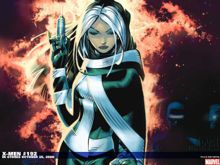 Woman black white outfit gun 4 - comic cover art free wallpaper