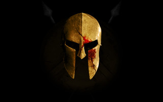 Spartan helmet blood dark background - on free wallpaper for desktop