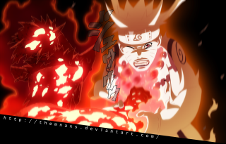 Cartoon character fire demon background 3 - epic scene free wallpaper