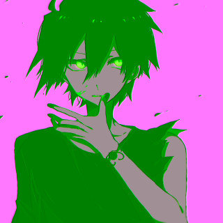 Man red eyes black shirt 2 - his mouth free wallpaper for tablet