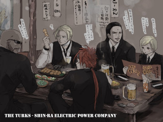 Group people sitting table food 7 - the caption free wallpaper