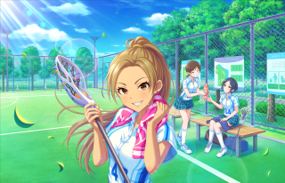 Tennis girls court sky fence - a tennis court free wallpaper